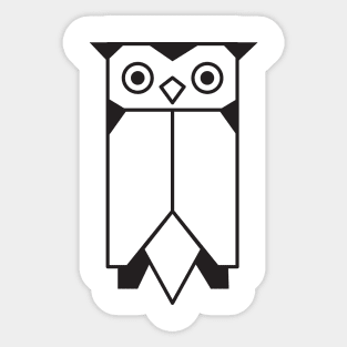 Geometric flat style owl design Sticker